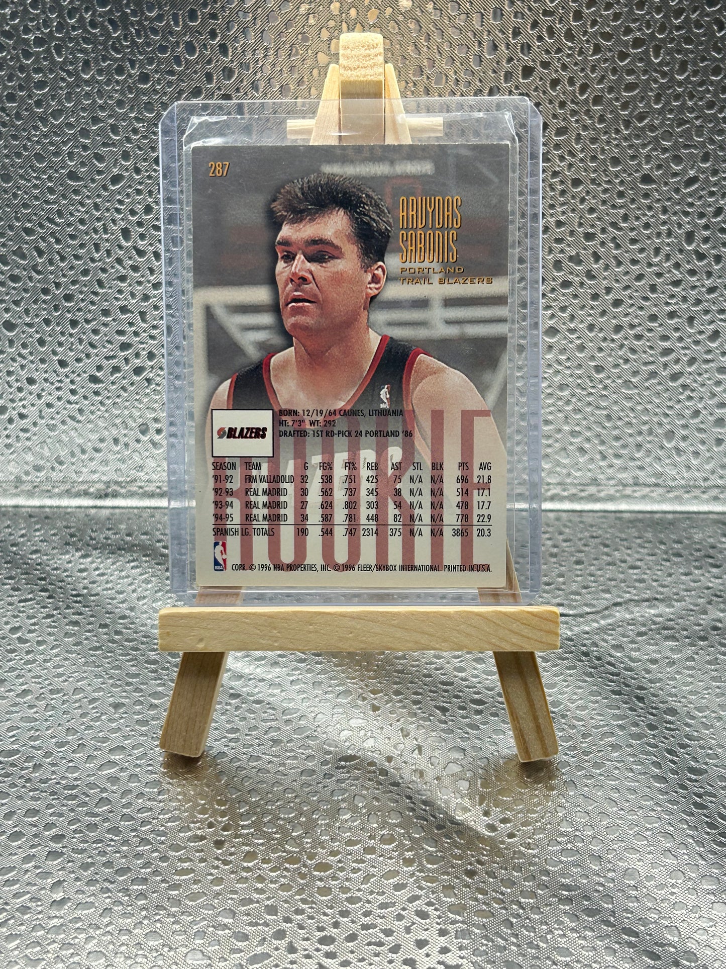 1996 Ultra Arvydas Sabonis Rookie Card