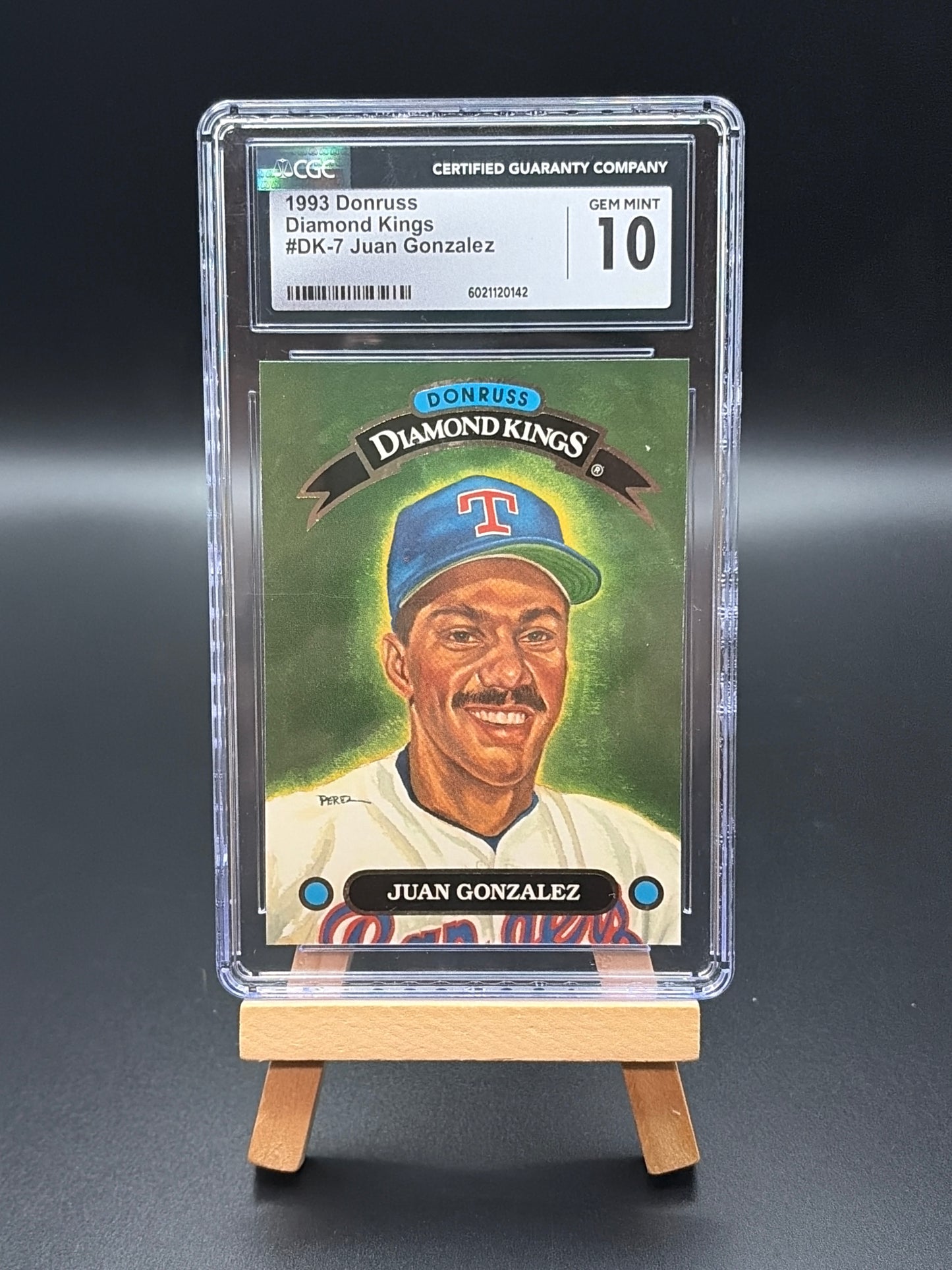 1993 Donruss Diamond Kings Juan Gonzalez Baseball Card – CGC 10