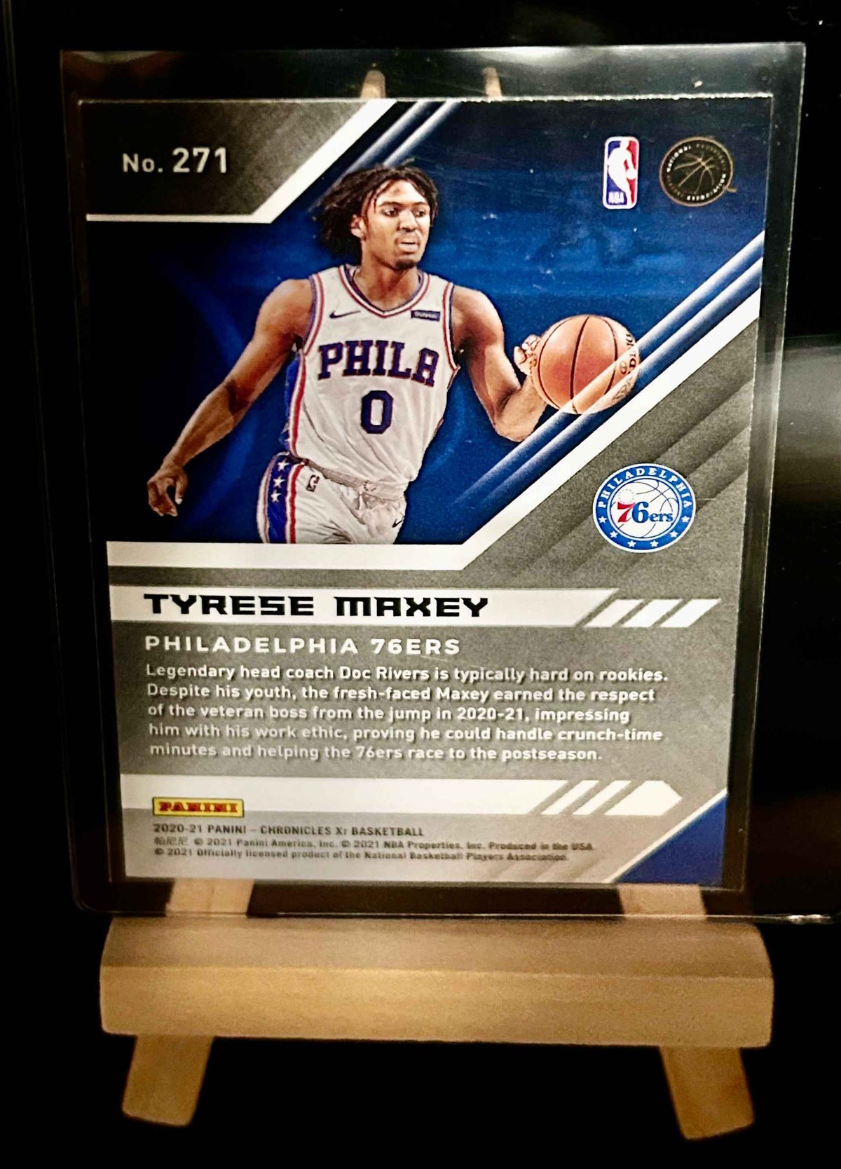 2020-2021 Chronicles XR Draft Picks Rookie Card Tyrese Maxey