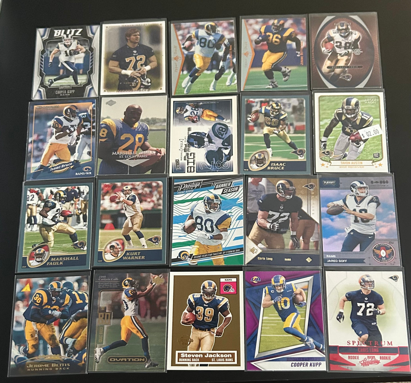 NFL LA Rams 20 Card lot #1