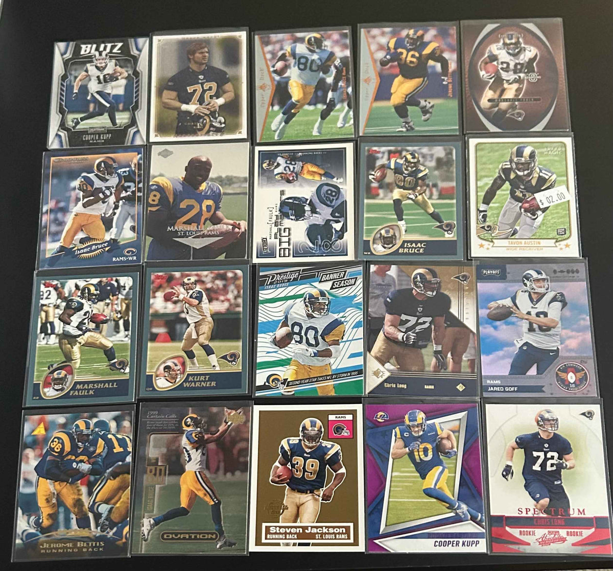 NFL LA Rams 20 Card lot #1