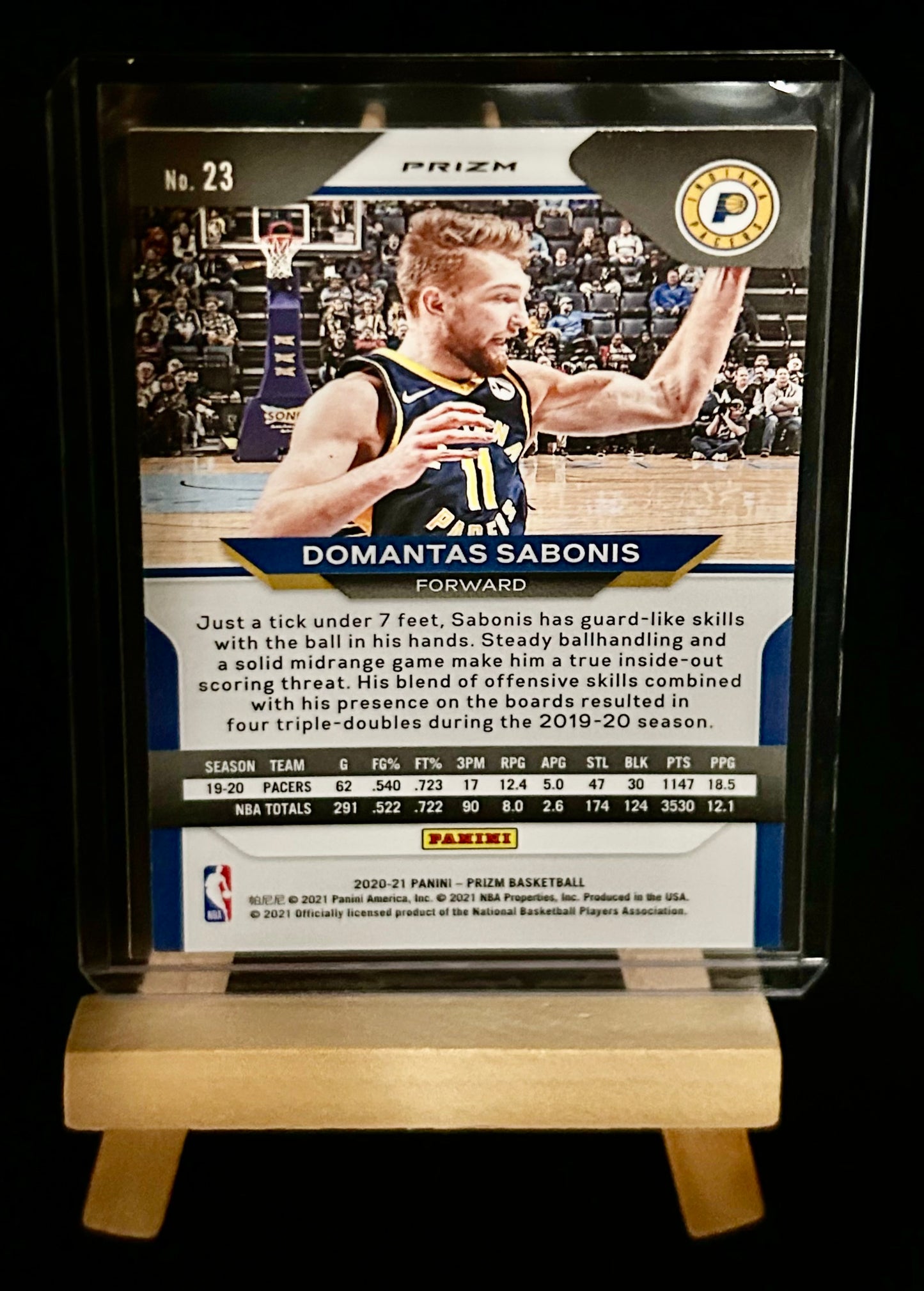 2020-2021 Prizm Basketball Domantas Sabonis Cracked Ice Orange Parallel