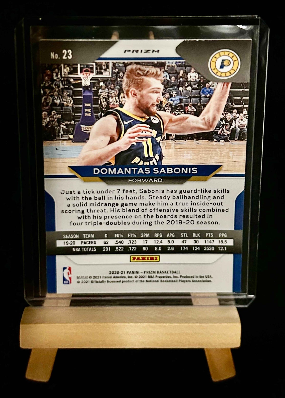 2020-2021 Prizm Basketball Domantas Sabonis Cracked Ice Orange Parallel