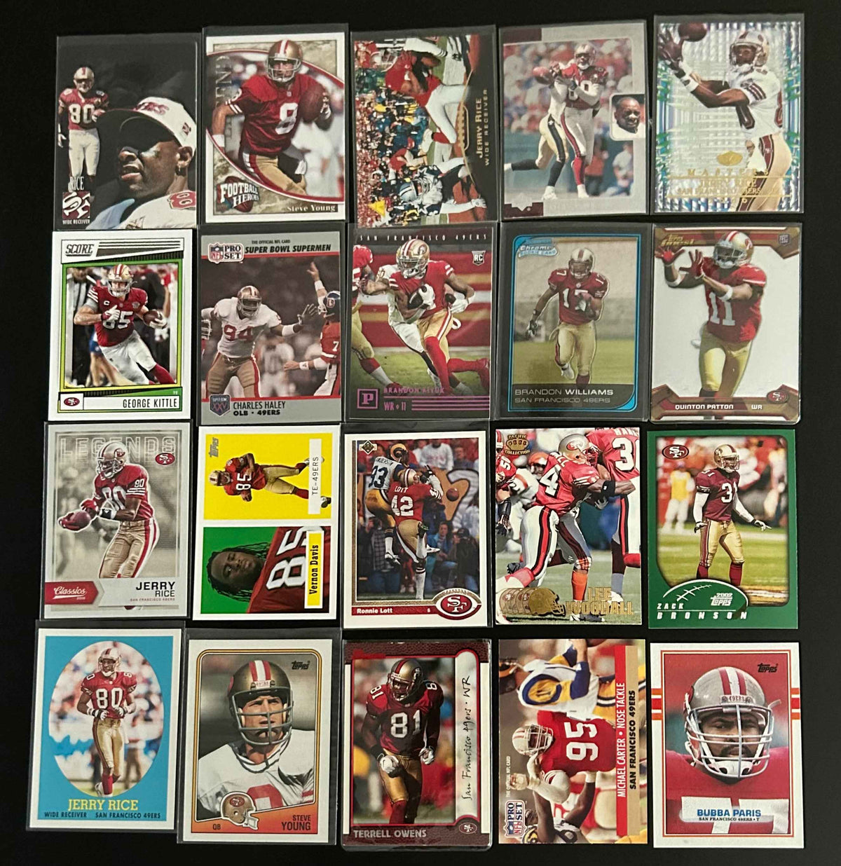 San Francisco 49ers NFL $3.50 20 Card Lot #5