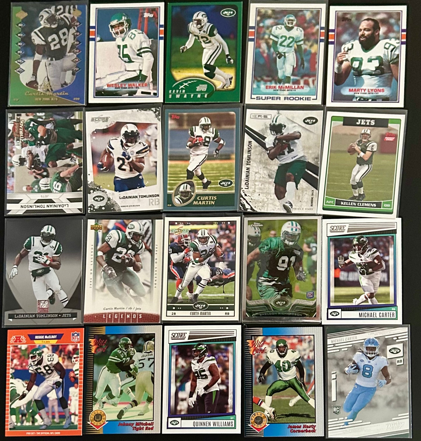 NFL New York Jets 20 card lot #3