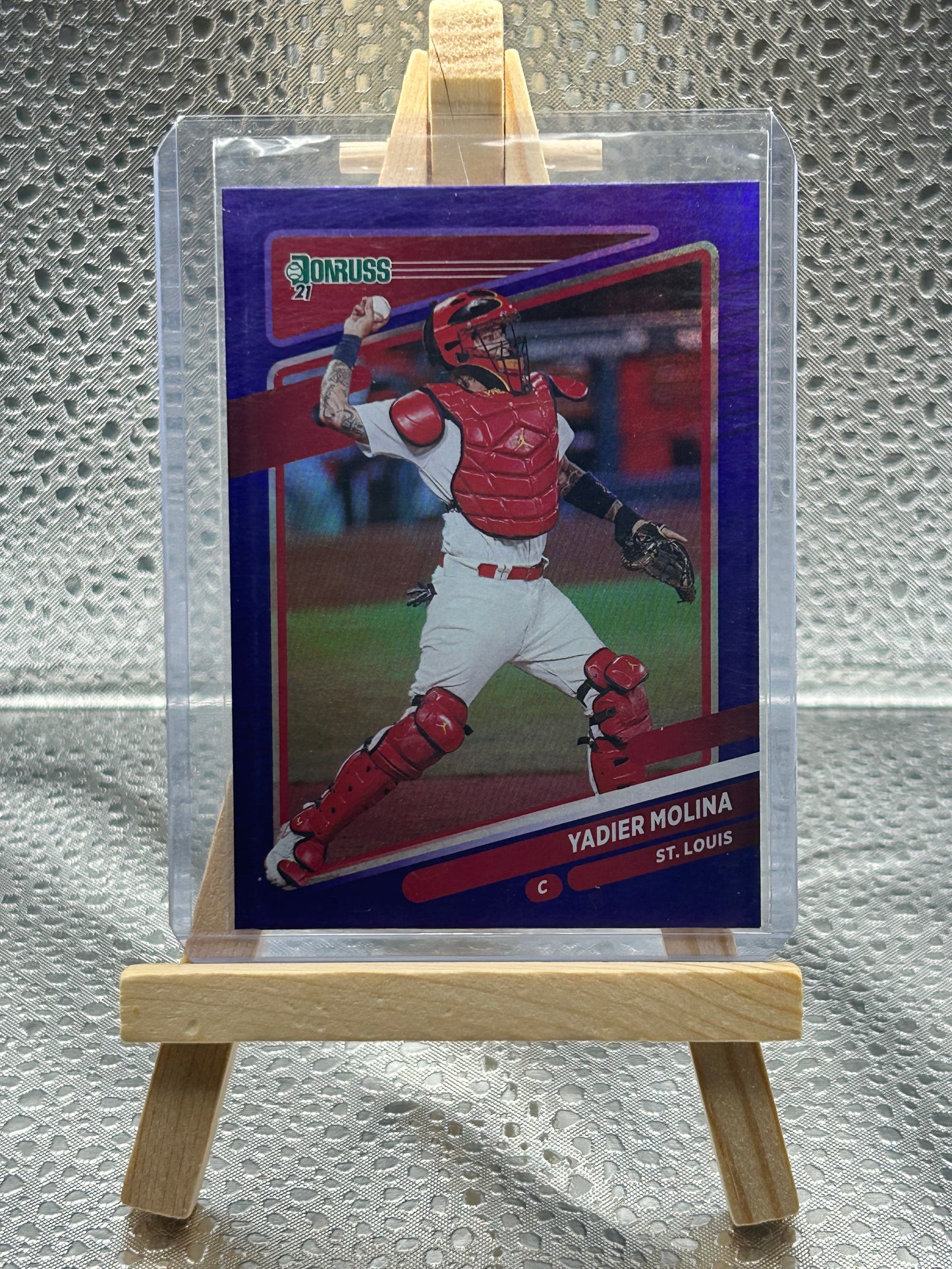 2021 Donruss Baseball Yadier Molina Purple Parallel