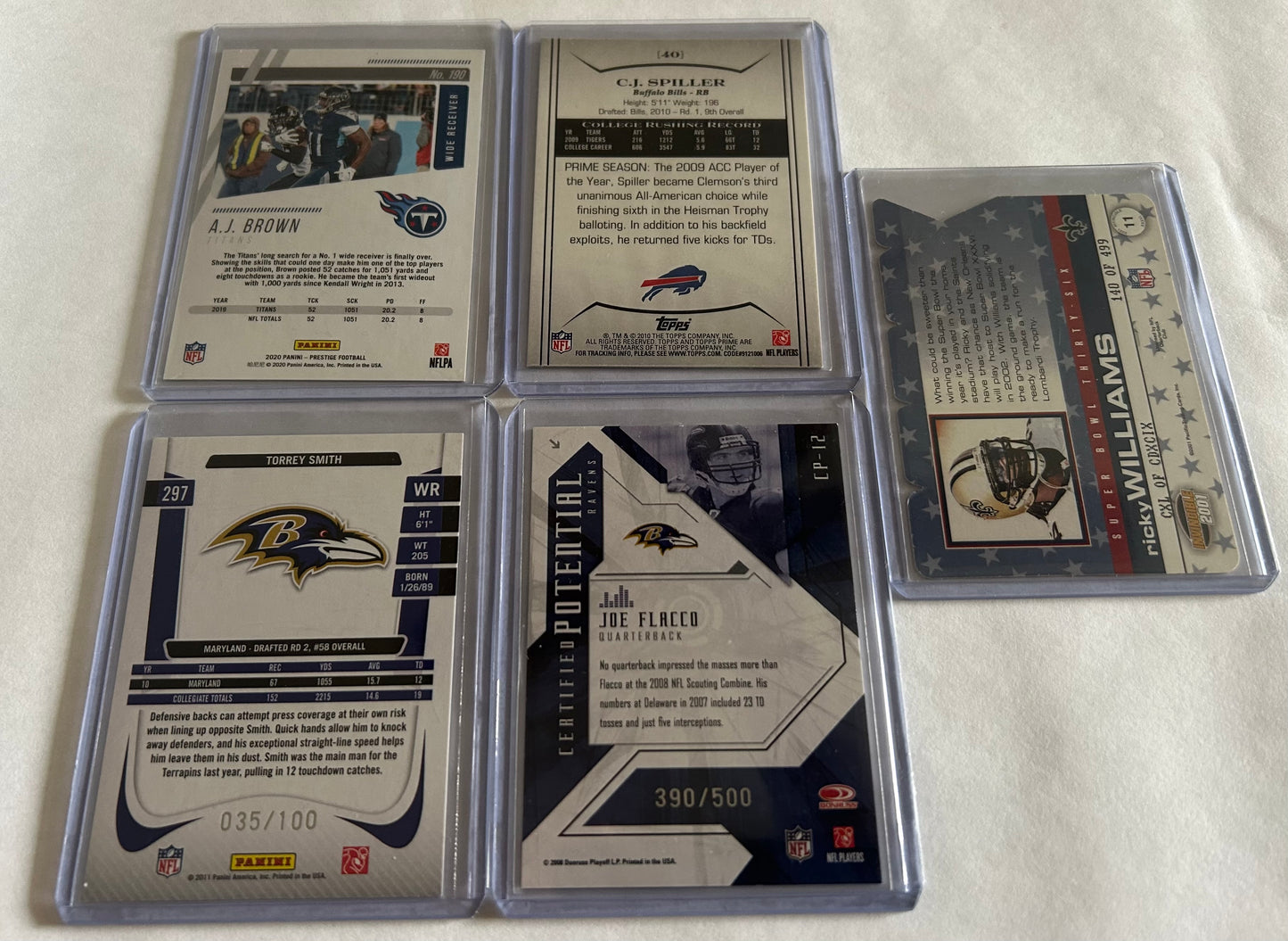 NFL Numbered Card Lot #2