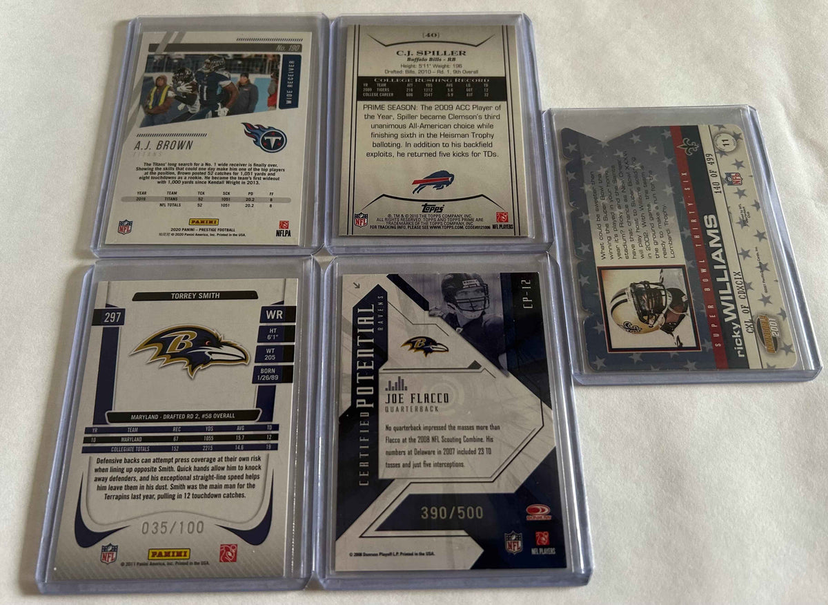 NFL Numbered Card Lot #2