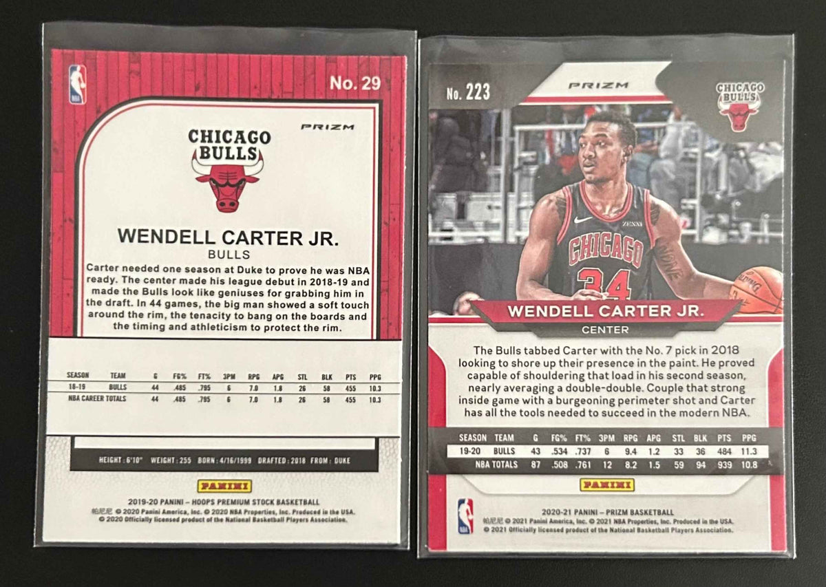 2019-2021 2 Card Wendall Carter Jr Parallel Cards