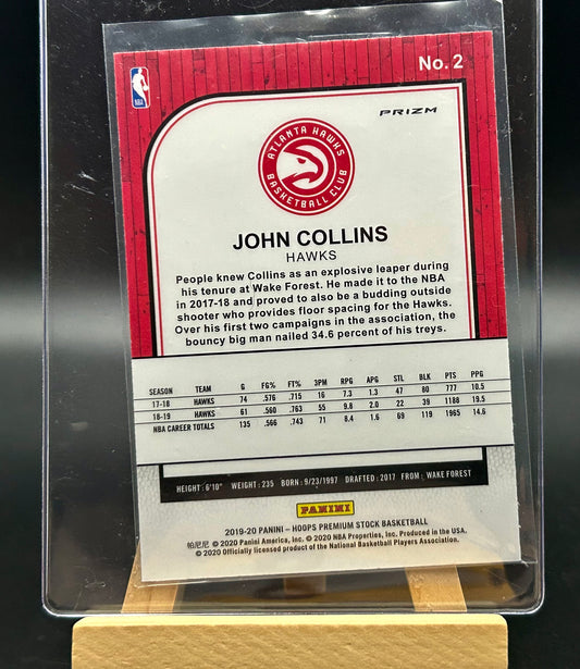2019-20 Panini NBA Hoops Premium Purple Disco Parallel John Collins