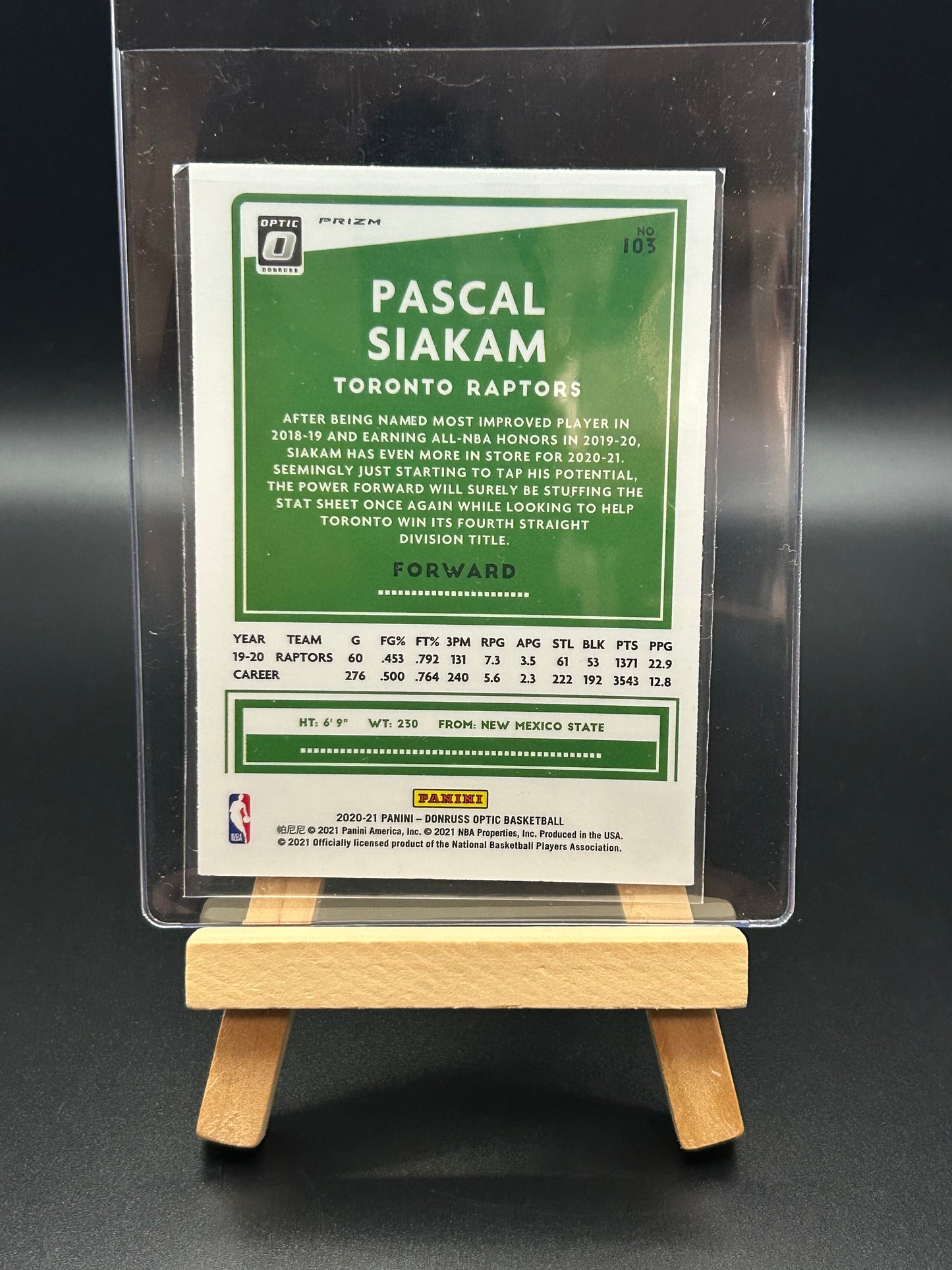 2020-2021 Panini - Donruss Optic Basketball Silver Parallel Pascal Siakam