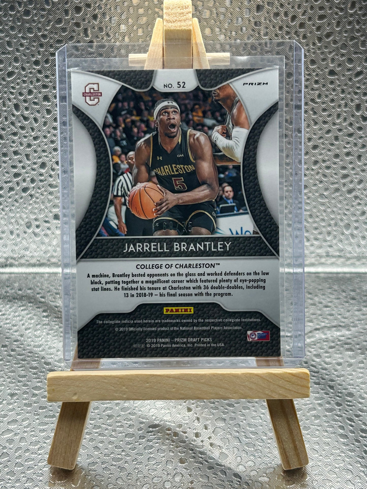 2019 Jarrell Brantley Numbered Hyper Prizm Panini Draft Picks Parallel Card