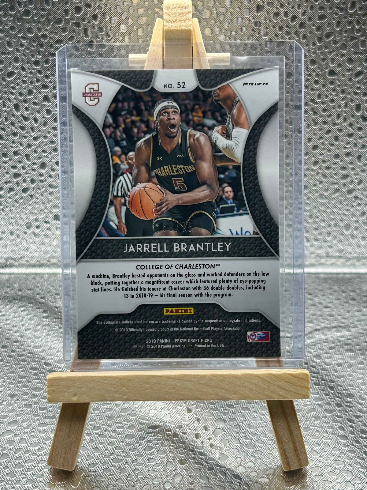 2019 Jarrell Brantley Numbered Hyper Prizm Panini Draft Picks Parallel Card
