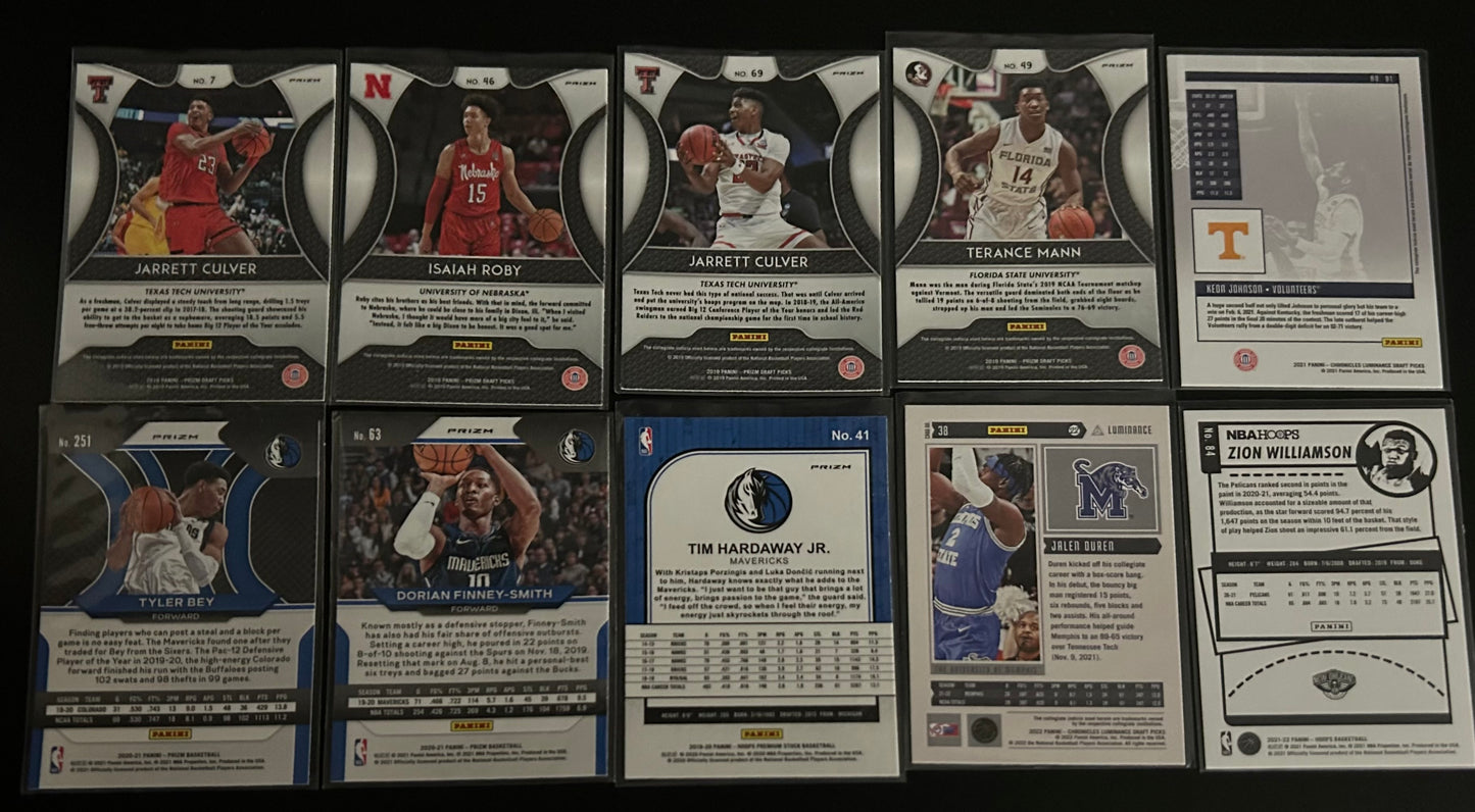 10 Card Basketball Parallel Card Lot