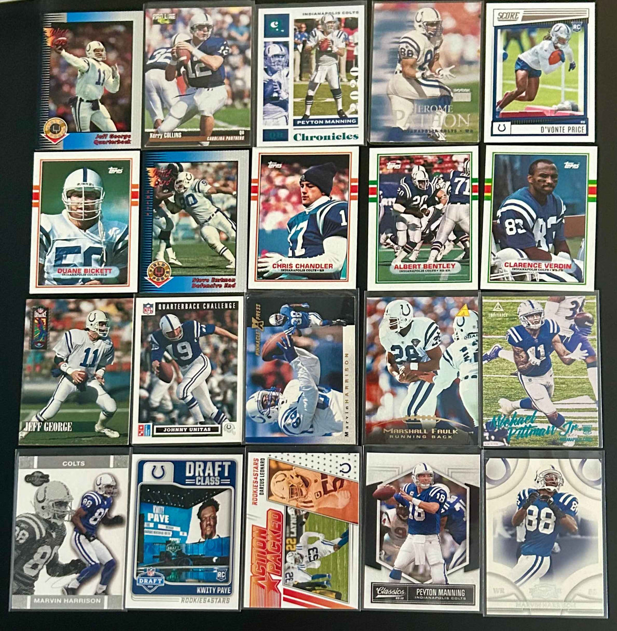 NFL 20 Card Indianapolis Colts Lot #2