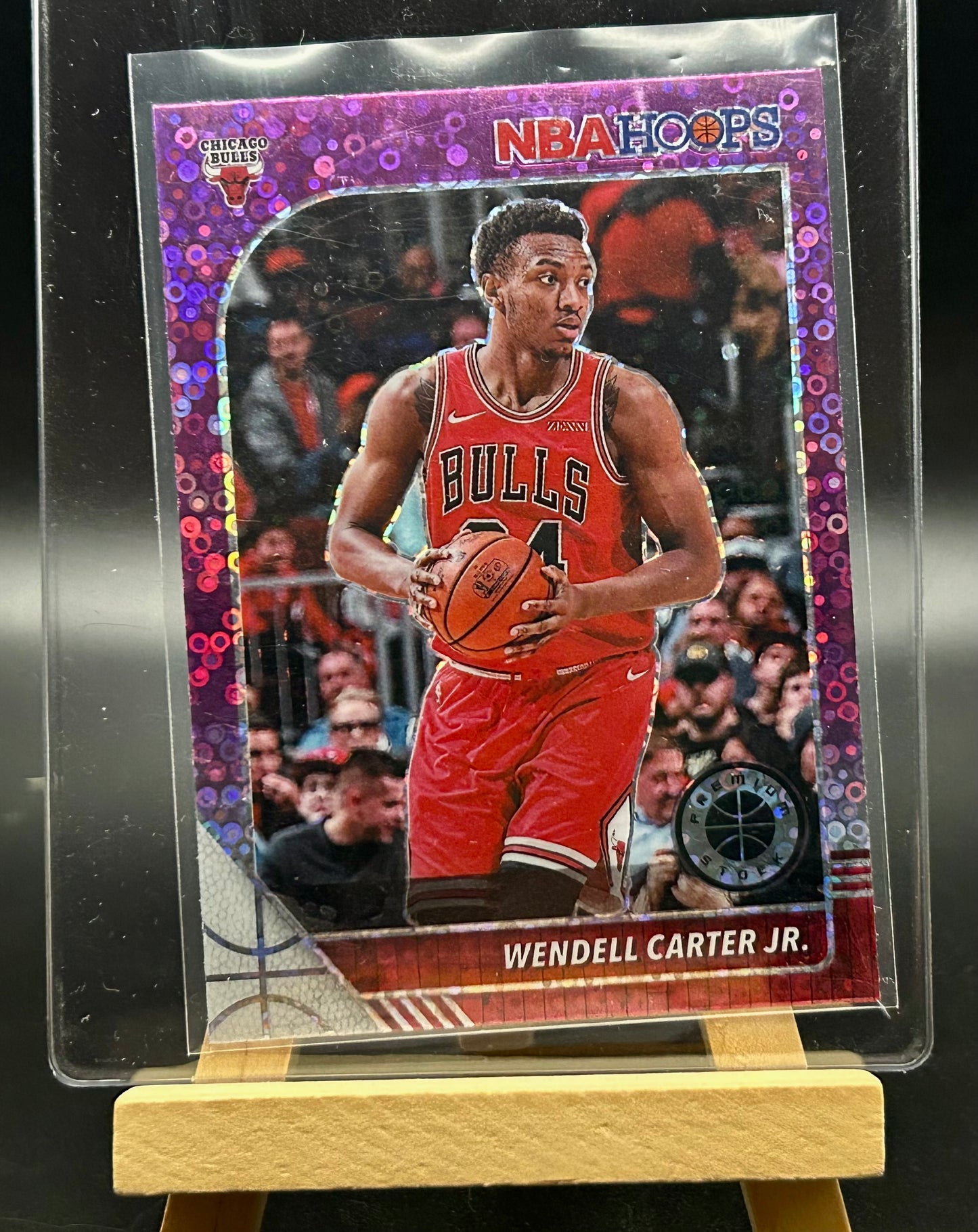 2019-2020 Panini Hoops Premium Stock Wendell Carter Jr. Purple Disco Parallel Card