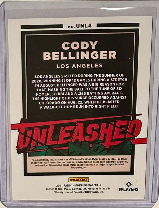 2021 Donruss Pink Firework Parallel Cody Bellinger Unleashed