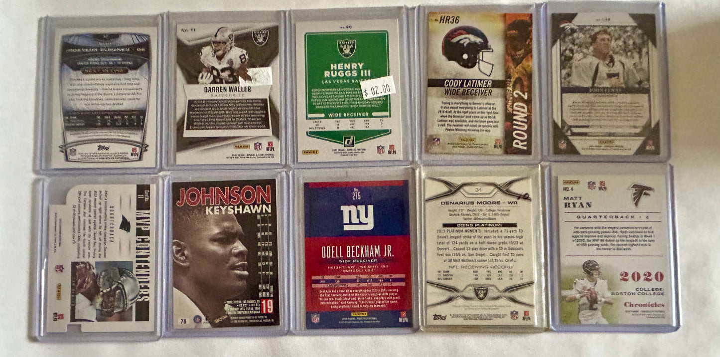 NFL Parallel Card Lot $5 10 Card Lot #2