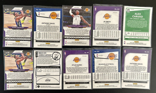 Los Angeles Lakers NBA Parallel 10 Card Lot