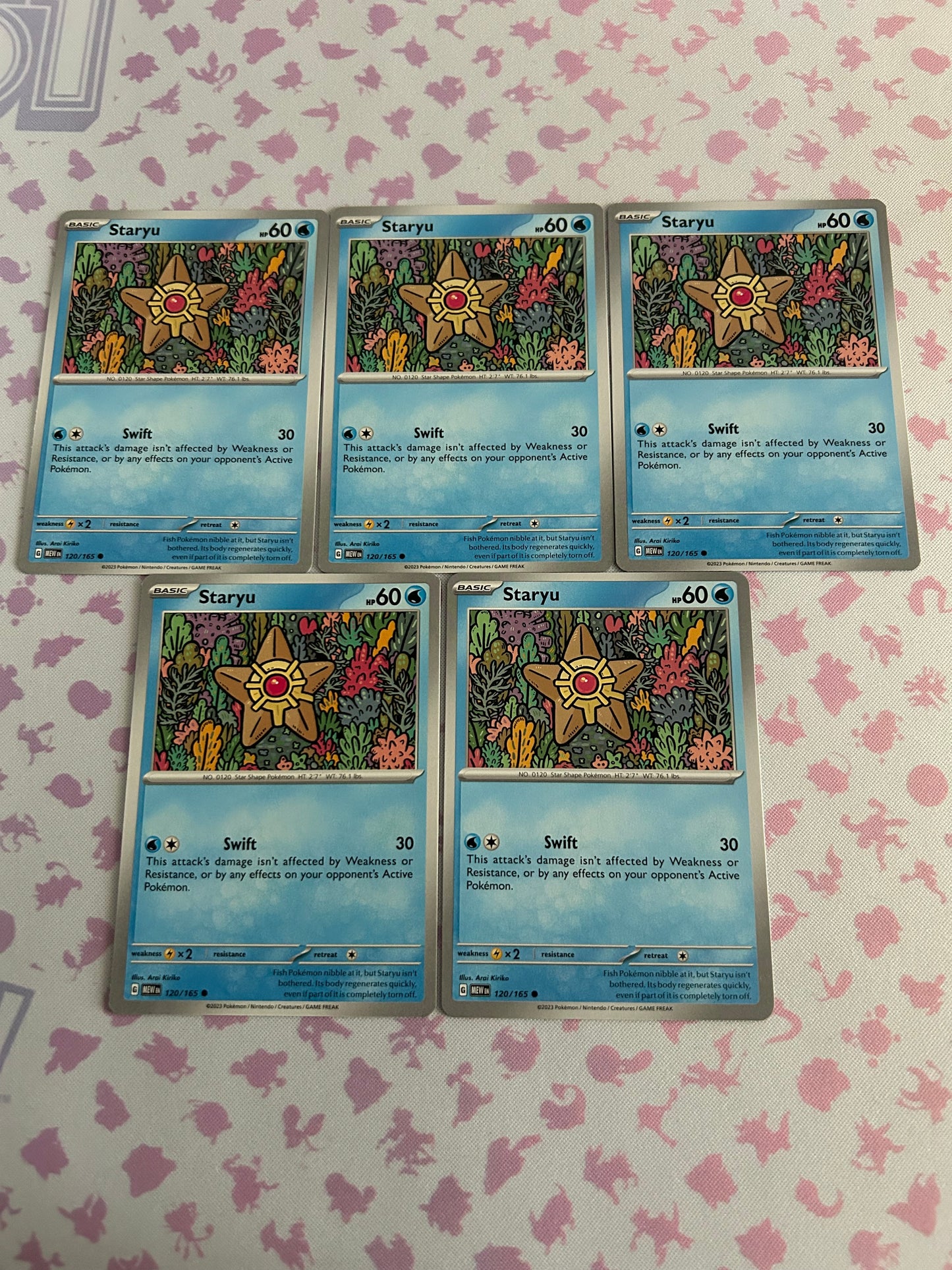 5 Staryu Card Scarlet & Violet 151 lot
