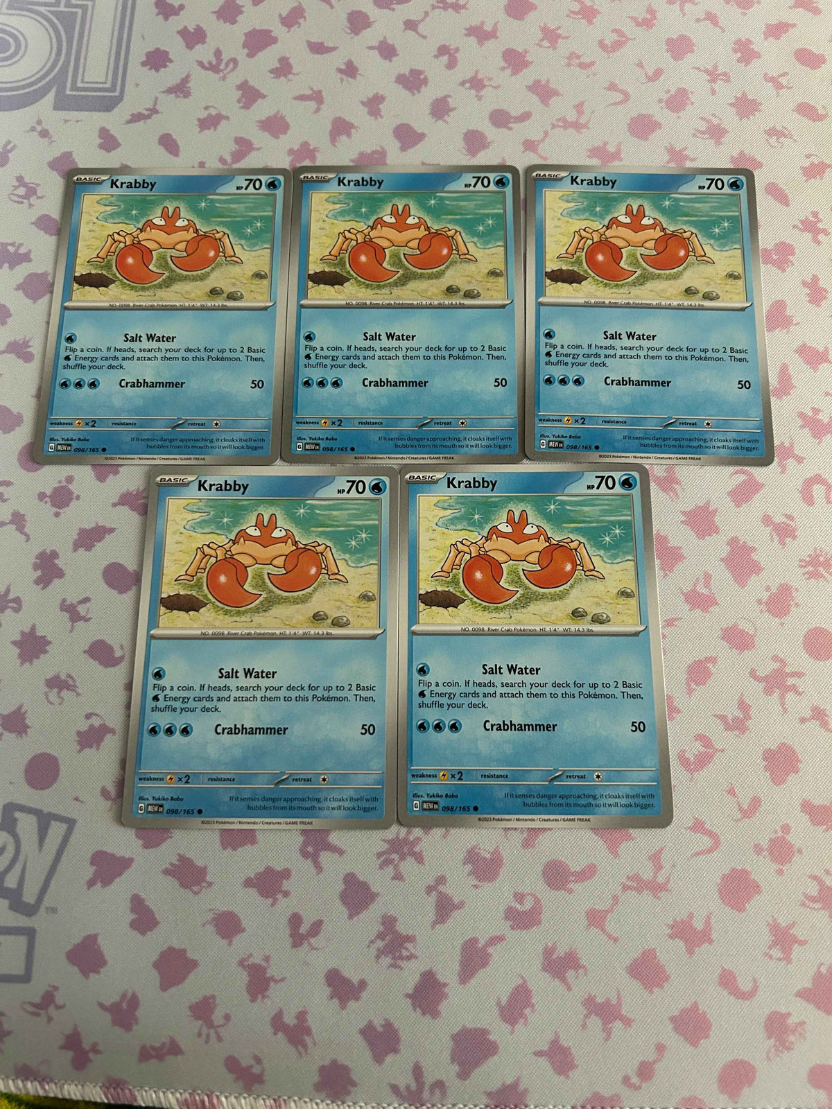 5 Krabby Card Scarlet & Violet 151 lot