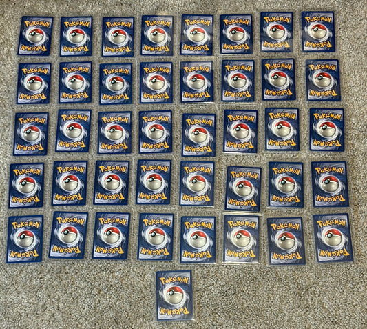 41 Card Pokemon Base Set Collection Mostly LP