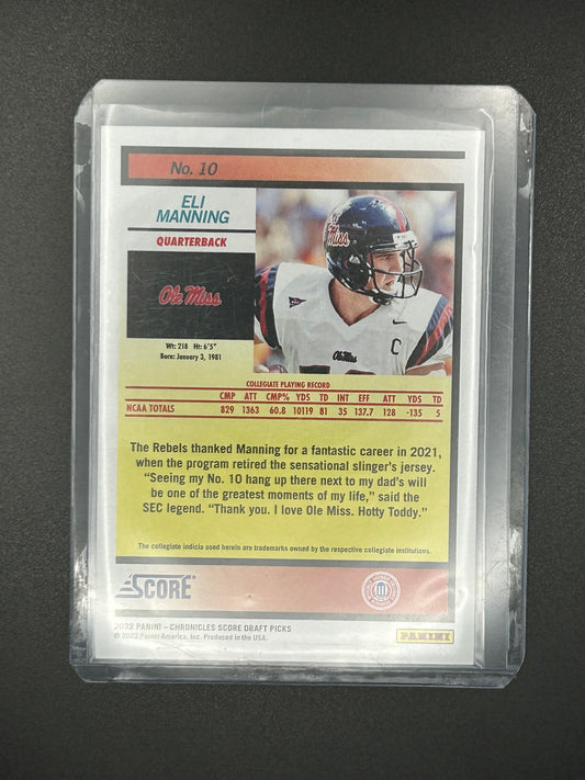 2022 Chronicles Score Draft Picks Retro Eli Manning /149