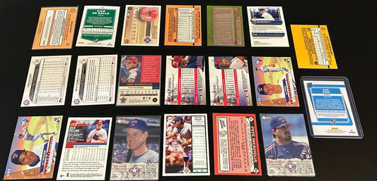 Texas Rangers 20 Card lot #1
