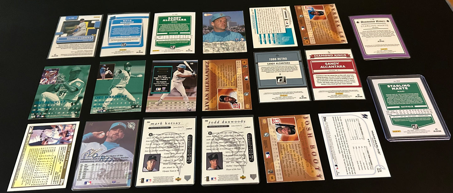 Miami Marlins 20 Card lot #1