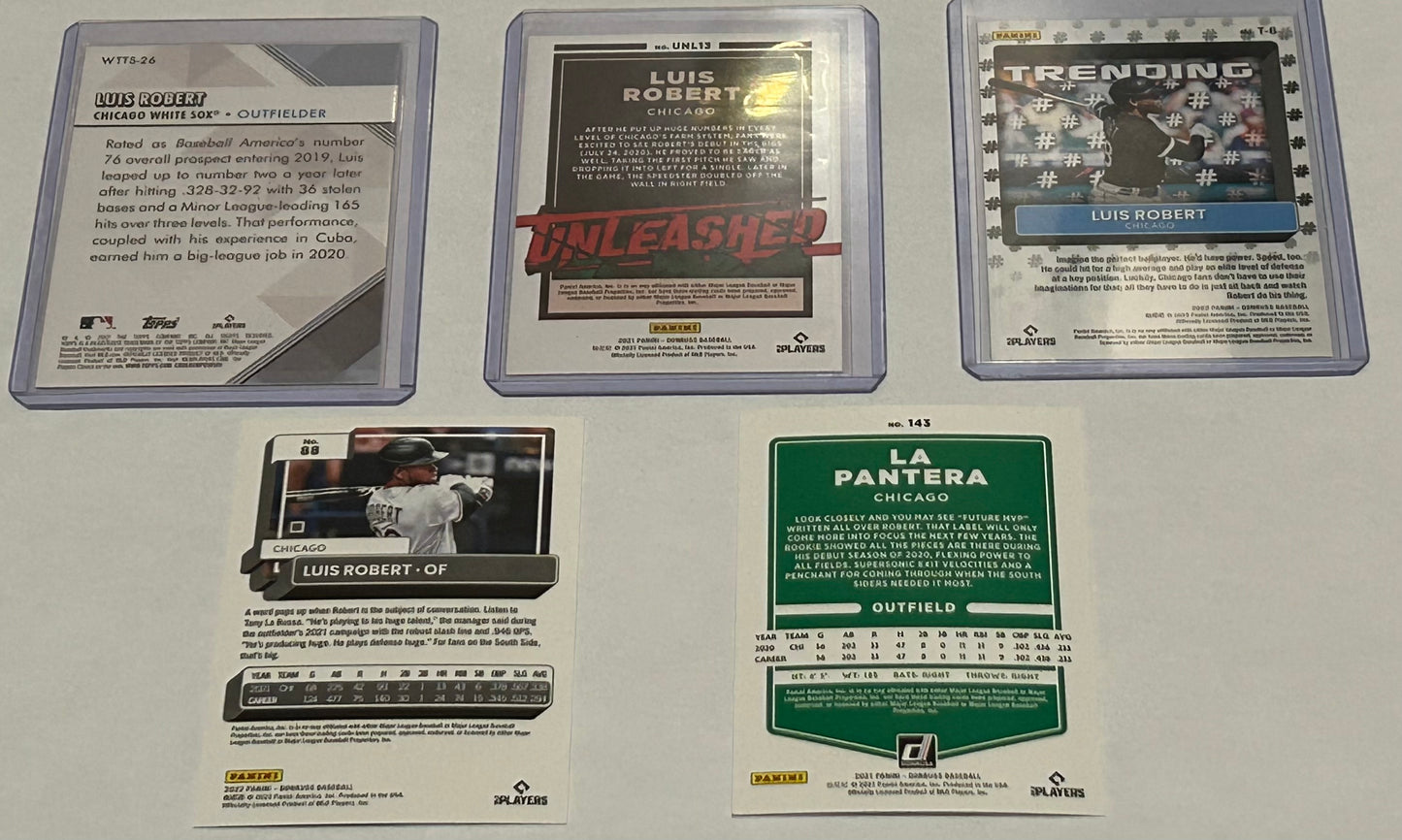 Luis Robert 5 card lot