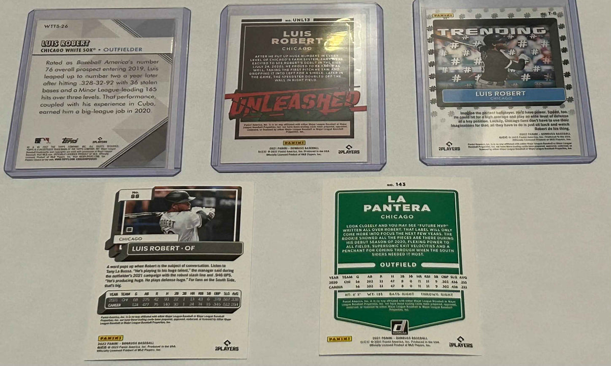 Luis Robert 5‑Card Lot – Mixed Modern Cards (2020s)