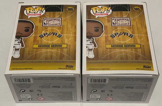 George Gervin Funko Pop with 20 Card Spurs Card Lot #1