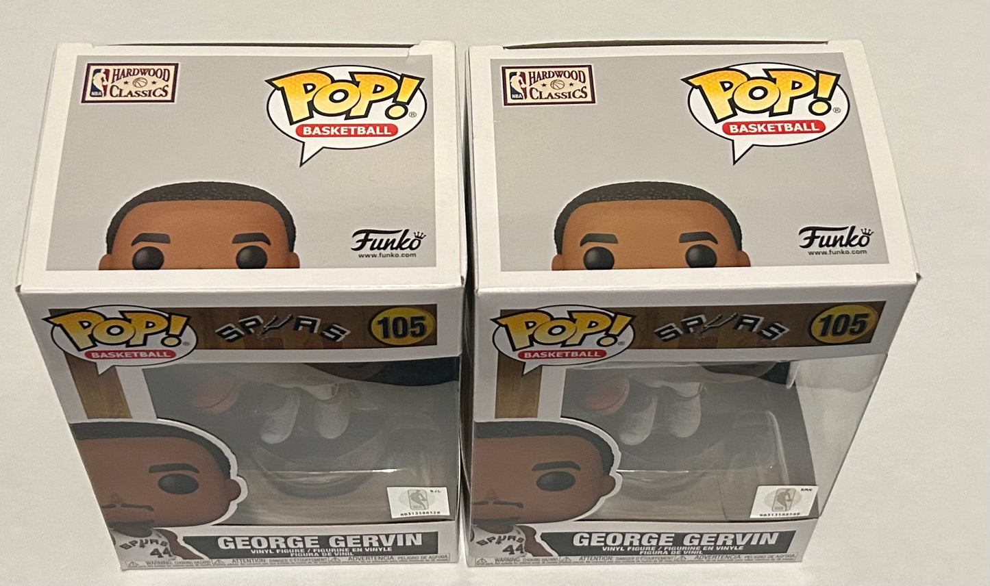 George Gervin Funko Pop with 20 Card Spurs Card Lot #1