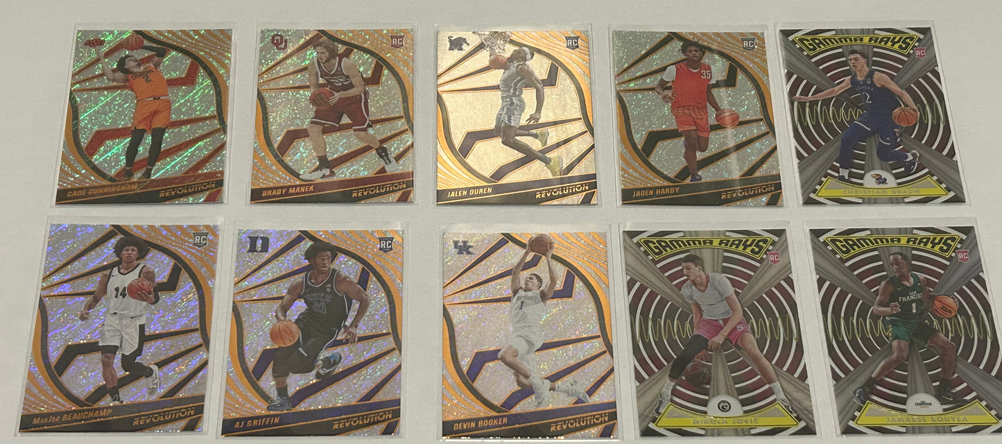 College Basketball Parallel 10 Card Lot