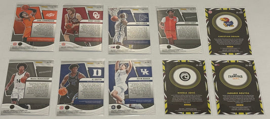 College Basketball Parallel 10 Card Lot