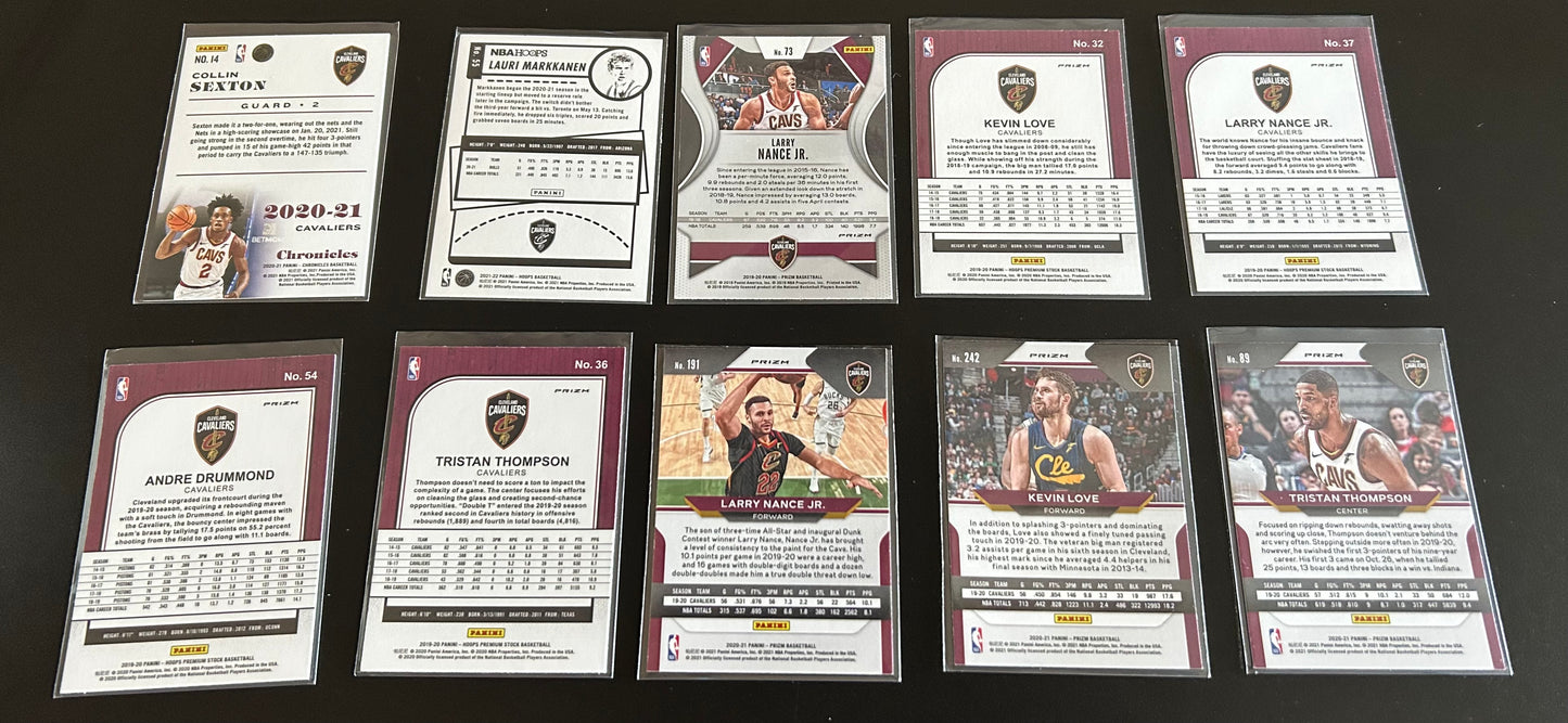 Cleveland Cavaliers Parallel 10 Card Lot