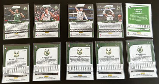 Milwaukee Bucks Parallel 10 Card Lot#1