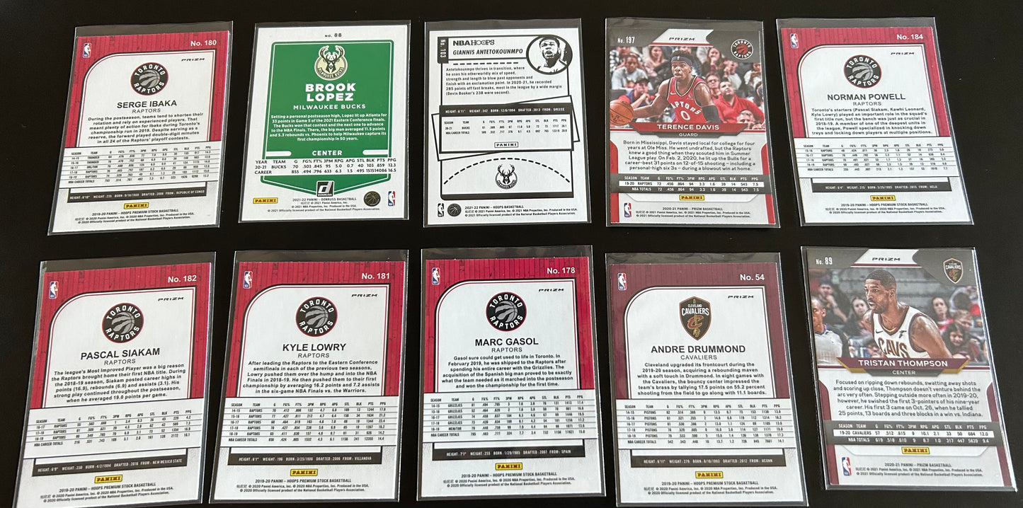 NBA Parallel 10 Card Lot