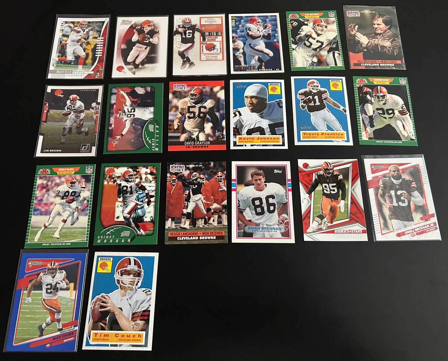 Cleveland Browns NFL $5 20 Card Lot #1