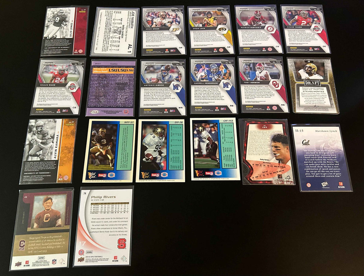 College Football $3.50 20 Card lot #1