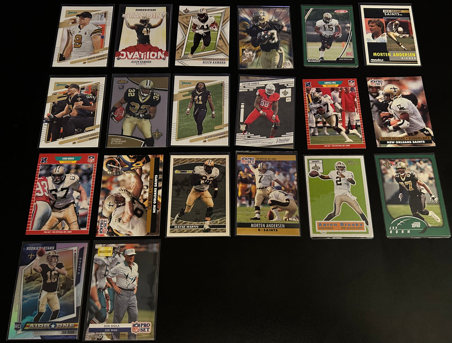 NFL New Orleans Saints $3.50 20 Card Lot #1