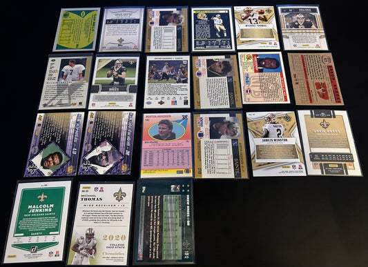 NFL New Orleans Saints $3.50 20 Card Lot #2