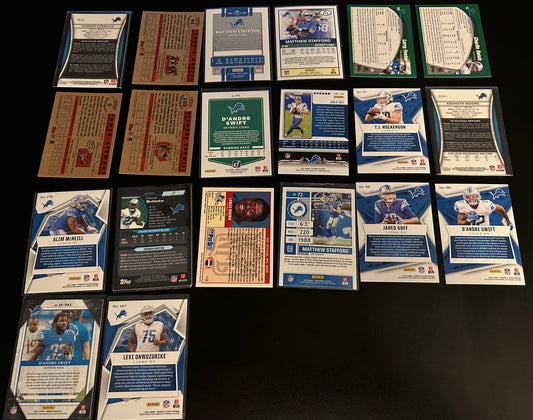NFL Detroit Lions $3.50 20 Card Lot #1