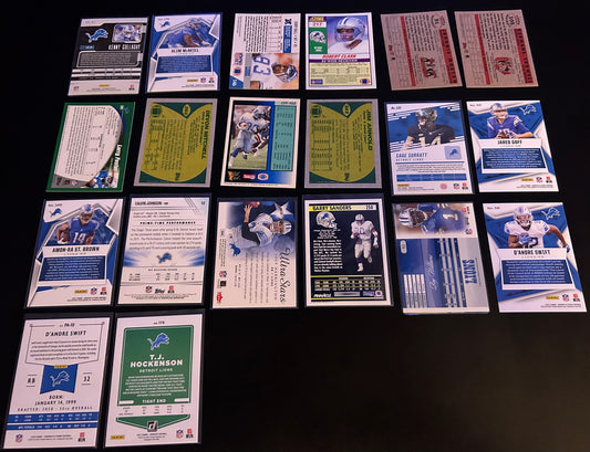NFL Detroit Lions $3.50 20 Card Lot #2