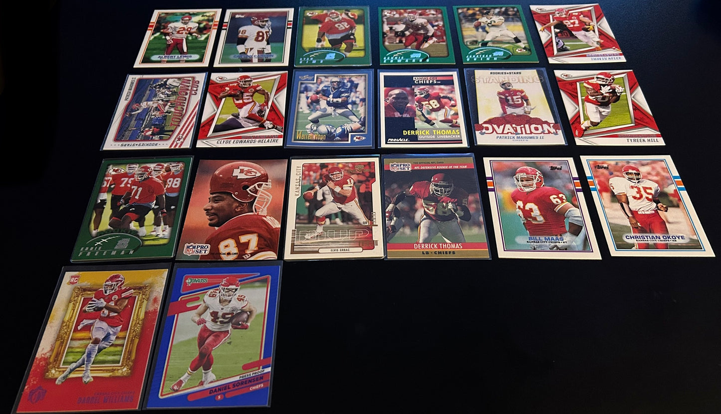 NFL Kansas City Chiefs $3.50 20 Card Lot #1