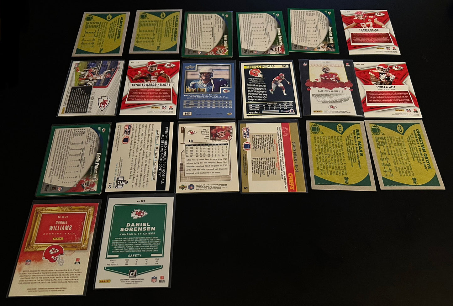 NFL Kansas City Chiefs $3.50 20 Card Lot #1