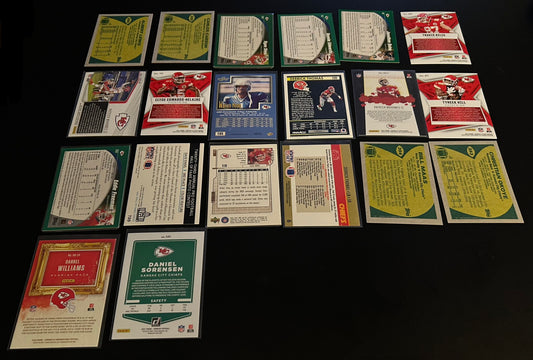 NFL Kansas City Chiefs $3.50 20 Card Lot #1