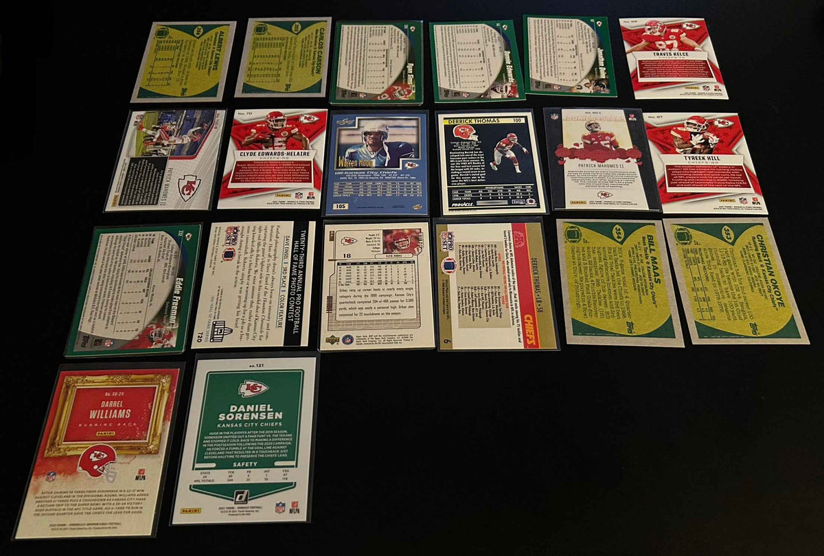 NFL Kansas City Chiefs $3.50 20 Card Lot #1