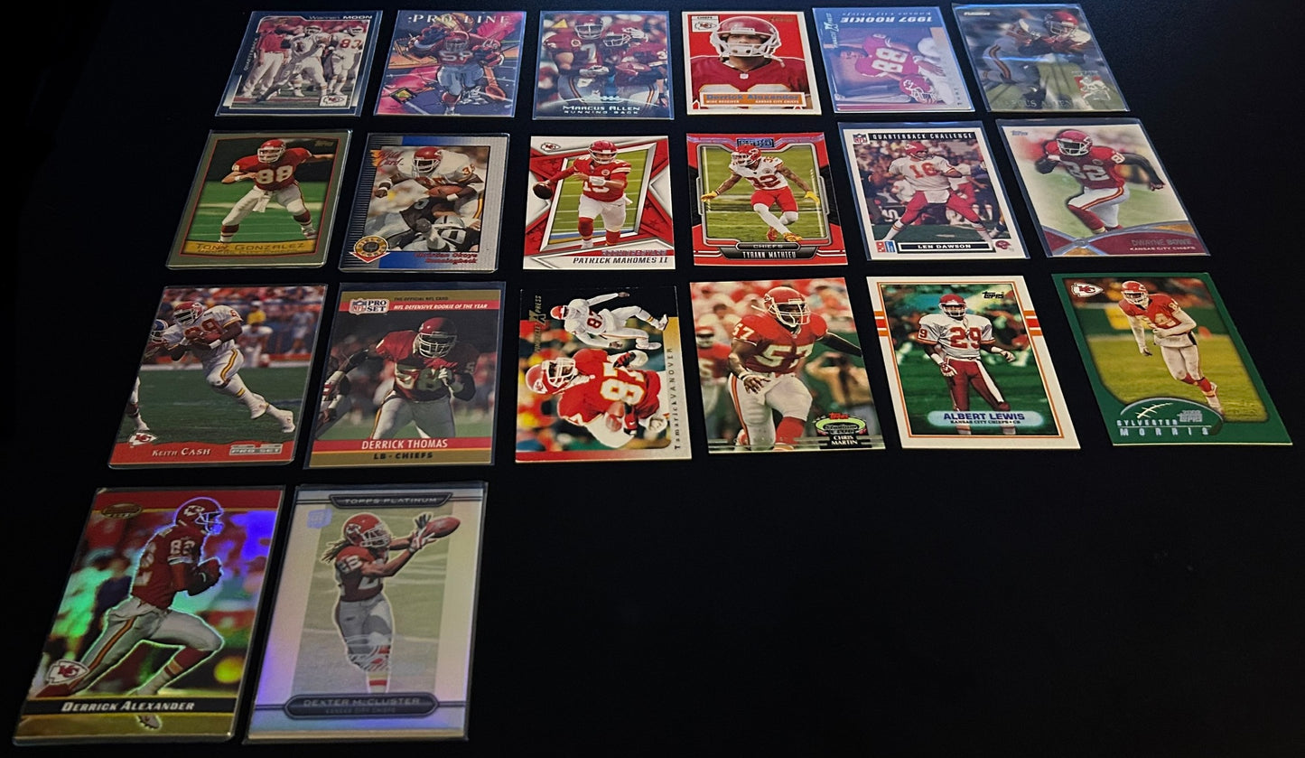 Kansas City Chiefs $3.50 20 Card Lot #2