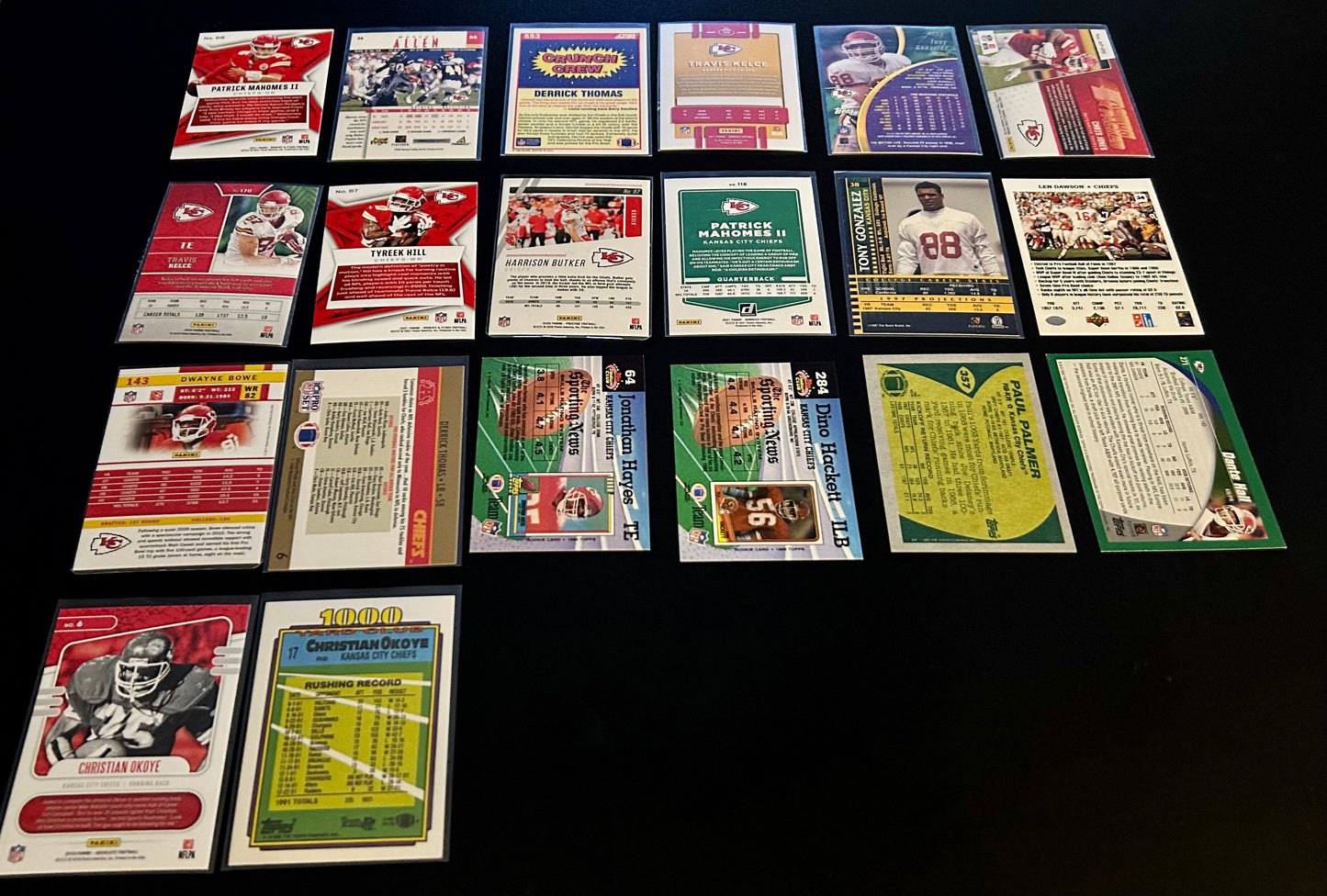 Kansas City Chiefs $5 20 Card Lot #3